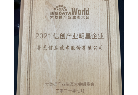 荣获2021年度"信创产业明星企业"
